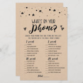 編集可能あなたの電話の何ブライダルパーティゲーム (正面/裏面)