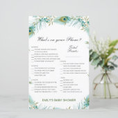 編集可能あなたの電話の赤ちゃんシャワーゲームに何がある (スタンド正面)