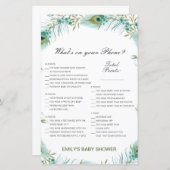 編集可能あなたの電話の赤ちゃんシャワーゲームに何がある (正面/裏面)