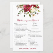 編集可能あなたの電話の赤ちゃんシャワーゲームに何がある (正面/裏面)