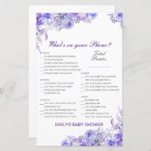 編集可能あなたの電話の赤ちゃんシャワーゲームに何がある (正面/裏面)