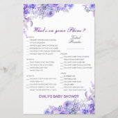 編集可能あなたの電話の赤ちゃんシャワーゲームに何がある (正面)