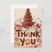 編集可能おいしいチョコレートサンキューカード サンキューカード (正面/裏面)