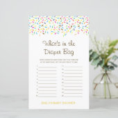 編集可能おむつバッグベビーシャワーゲーム (スタンド正面)