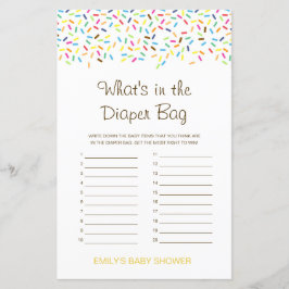 編集可能おむつバッグベビーシャワーゲーム