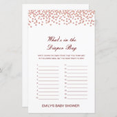 編集可能おむつバッグベビーシャワーゲーム (正面/裏面)