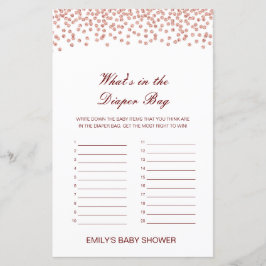 編集可能おむつバッグベビーシャワーゲーム