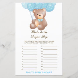 編集可能おむつバッグベビーシャワーゲーム