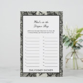 編集可能おむつバッグベビーシャワーゲーム (スタンド正面)