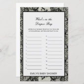 編集可能おむつバッグベビーシャワーゲーム (正面/裏面)