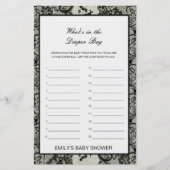 編集可能おむつバッグベビーシャワーゲーム (正面)