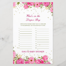 編集可能おむつバッグベビーシャワーゲーム