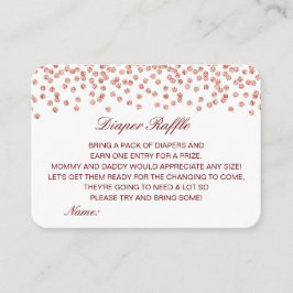 編集可能おむつラッフルベビーシャワーインサートプリント エンクロージャーカード