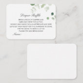 編集可能おむつラッフルベビーシャワーインサートプリント エンクロージャーカード (正面/裏面)