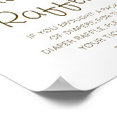 編集可能おむつラッフルベビーシャワーサイン印刷 ポスター (角)