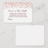 編集可能おむつワイプラッフルベビシャワーインサート エンクロージャーカード (正面/裏面)