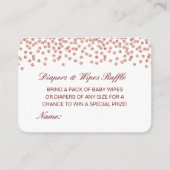 編集可能おむつワイプラッフルベビシャワーインサート エンクロージャーカード (正面)