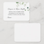 編集可能おむつワイプラッフルベビシャワーインサート エンクロージャーカード (正面/裏面)