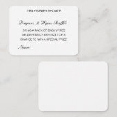 編集可能おむつワイプラッフルベビシャワーインサート エンクロージャーカード (正面/裏面)