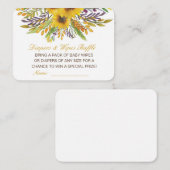 編集可能おむつワイプラッフルベビシャワーインサート エンクロージャーカード (正面/裏面)