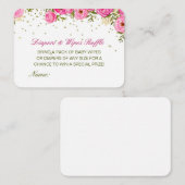 編集可能おむつワイプラッフルベビシャワーインサート エンクロージャーカード (正面/裏面)