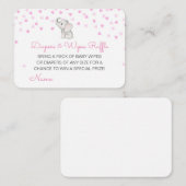 編集可能おむつワイプラッフルベビシャワーインサート エンクロージャーカード (正面/裏面)
