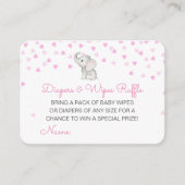 編集可能おむつワイプラッフルベビシャワーインサート エンクロージャーカード (正面)