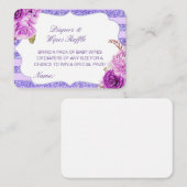 編集可能おむつ、ラッフルベビーシャワー付き添え物を拭く エンクロージャーカード (正面/裏面)