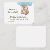 編集可能おむつ、ラッフルベビーシャワー付き添え物を拭く エンクロージャーカード (正面/裏面)