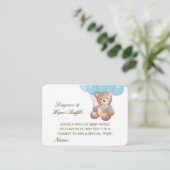 編集可能おむつ、ラッフルベビーシャワー付き添え物を拭く エンクロージャーカード (スタンド正面)