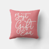 編集可能おもしろいカラーモダンスクリプ最高のトギフト今まで クッション (裏面)