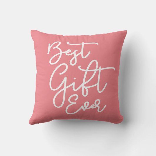 編集可能おもしろいカラーモダンスクリプ最高のトギフト今まで クッション (裏面)
