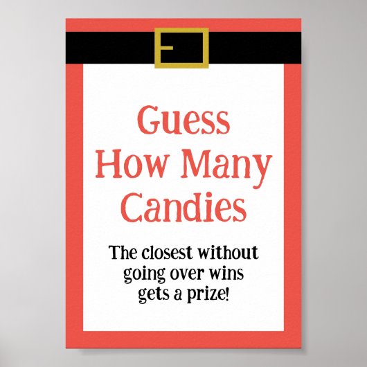 編集可能おもしろいクリスマスゲームサイン ポスター (正面)