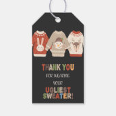 編集可能おもしろいクリスマスパーティーギフトラベル ギフトタグ (正面)