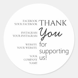 編集可能お客様のサポートに感謝 ラウンドシール