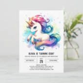 編集可能お洒落馬誕生日 招待状 (スタンド正面)