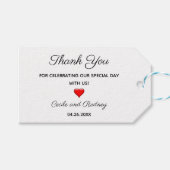 編集可能お祝いサンキューギフトメッセージカード ギフトタグ (正面(横))