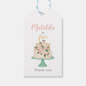 編集可能お誕生日ケーキパーティー ギフトタグ (正面)