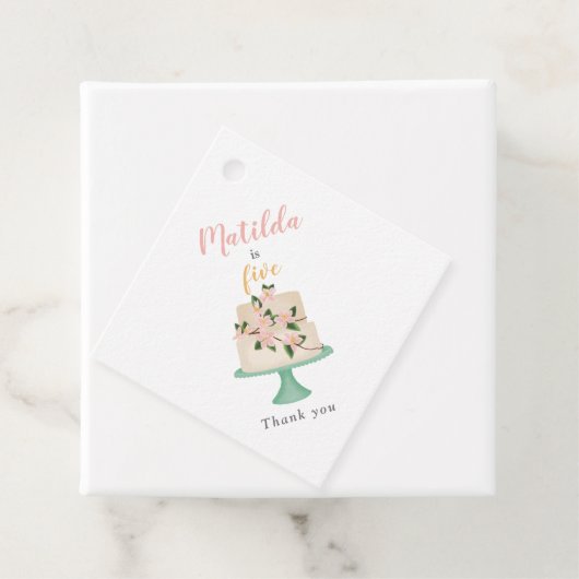 編集可能お誕生日ケーキパーティー フェイバータグ (インサイチュ)