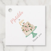 編集可能お誕生日ケーキパーティー フェイバータグ (正面)