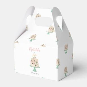 編集可能お誕生日ケーキパーティー フェイバーボックス