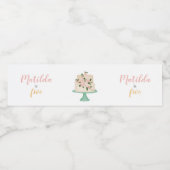 編集可能お誕生日ケーキパーティー ペットボトルラベル (シングルラベル)