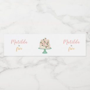 編集可能お誕生日ケーキパーティー ペットボトルラベル