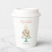 編集可能お誕生日ケーキパーティー 紙コップ (裏面)