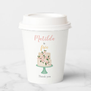 編集可能お誕生日ケーキパーティー 紙コップ