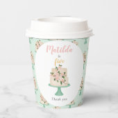 編集可能お誕生日ケーキパーティー 紙コップ (裏面)