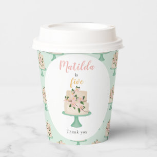 編集可能お誕生日ケーキパーティー 紙コップ