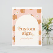 編集可能かぼちゃカスタムパーティー標識 (スタンド正面)