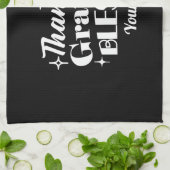 編集可能きらめく感謝祭引用文デザイン キッチンタオル (折り畳み)