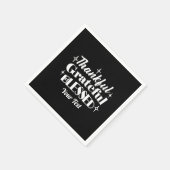 編集可能きらめく感謝祭引用文デザイン スタンダードカクテルナプキン (角)